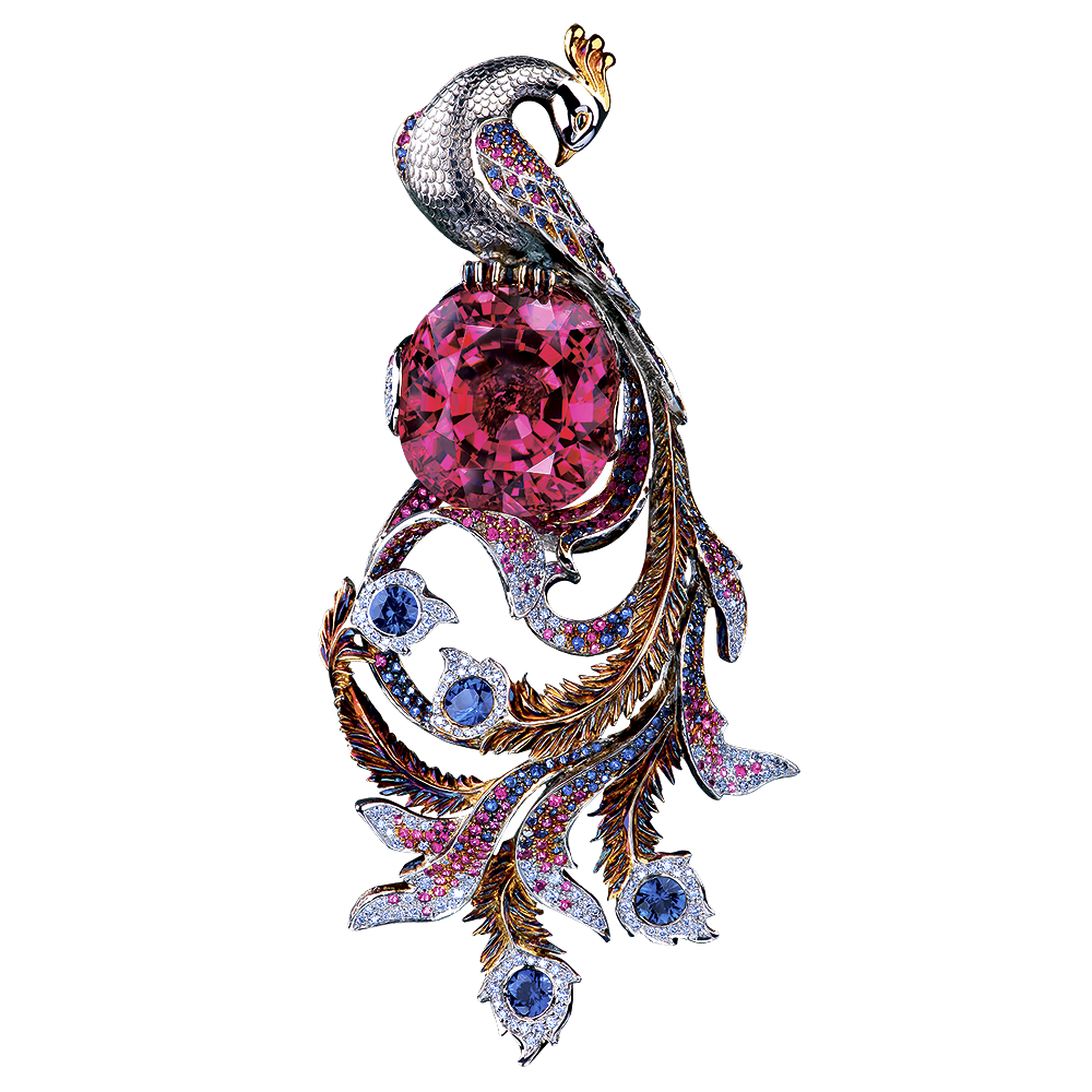 High Jewellery Pendant-Brooch Bird of Paradise Fairy tales Jx4a100 ...